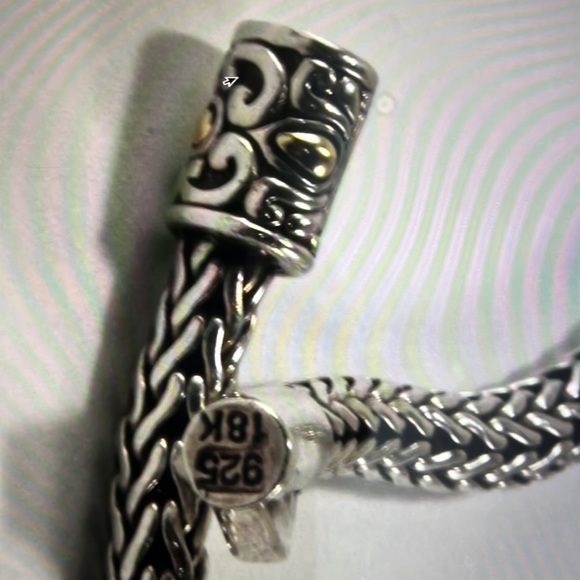 John Hardy vintage Jaisalmer three bead gold & silver necklace - Picture 9 of 9